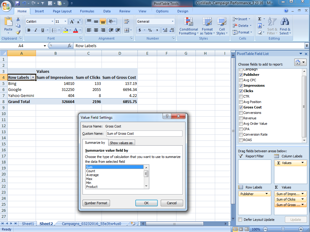 Advanced PPC Excel Tips: How To Do Pivot Tables and VLOOKUPS