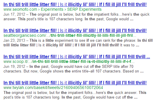 Google displaying some strange title tags