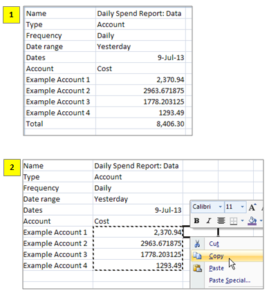 AdWords Spend Report