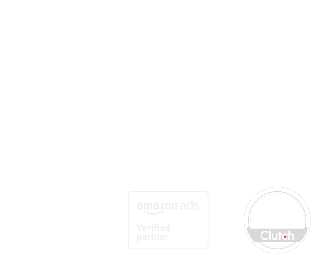 Stella Rising Best-in-Class logos for Agency Spotter, Google Partner, Microsoft Elite Partner, Meta, Ecovadis Sustainability Rating, Amazon Ads, Clutch